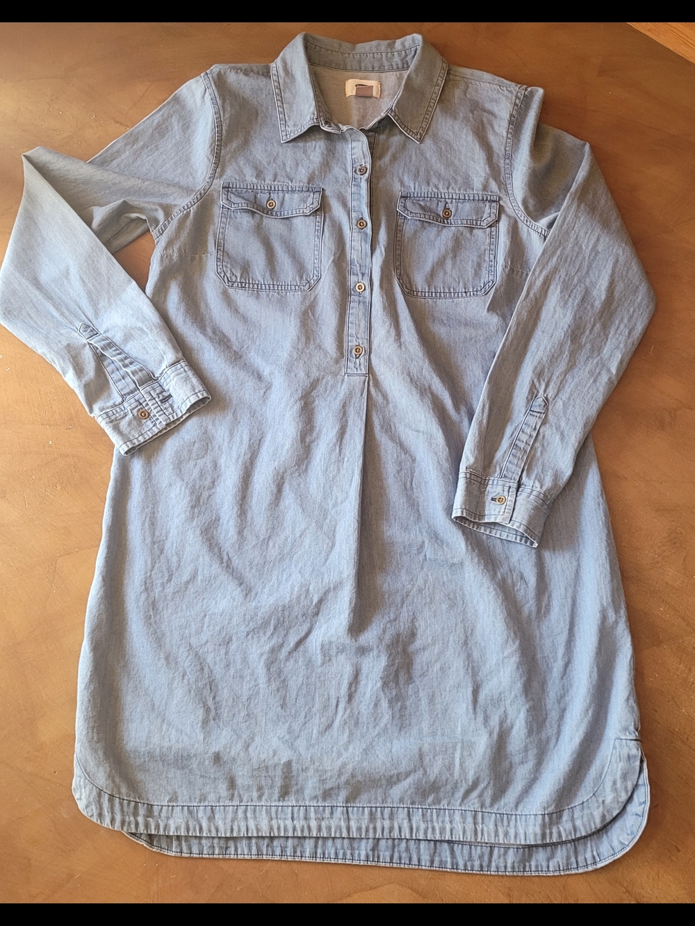 Old Navy Chambray Denim Button-Down Dress